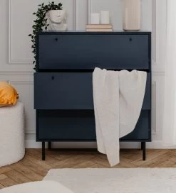 Kommode "Caracas" In Blau Wohn- Und Esszimmer Schubladenkommode 80 X 90 Cm -Wohnwelt Verkauf 10266 6