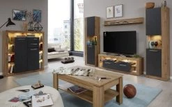 TV-Lowboard Rock In Matera Anthrazit Und Wotan Eiche TV-Unterteil 150 X 48 Cm -Wohnwelt Verkauf 3799 3