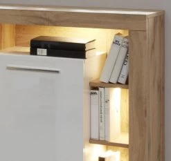 TV-Lowboard Rock In Weiß Hochglanz Und Wotan Eiche Fernsehtisch Breite 200 Cm 7 TV-Lowboard Rock In Weiß Hochglanz Und Wotan Eiche Fernsehtisch Breite 200 Cm -Wohnwelt Verkauf 3944 3