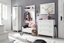 Garderobenschrank "Ole" In Weiß 62 X 192 Cm Mit Spiegel Und Schublade -Wohnwelt Verkauf 3955 5