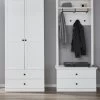Garderobe "Baxter" 3-teilig In Weiß Landhaus Garderobenset Mit Schuh- / Garderobenschrank 177 X 196 Cm -Wohnwelt Verkauf 4218 1