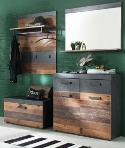 Schuhschrank "Indy" In Used Wood Vintage Mit Matera Grau 90 X 89 Cm -Wohnwelt Verkauf 4244 4