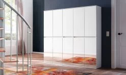 Garderobenschrank Mit Spiegel "Mirror" In Weiß Mit Spiegeltüren - XXL Schuhschrank 185 X 191 Cm -Wohnwelt Verkauf 4916 5