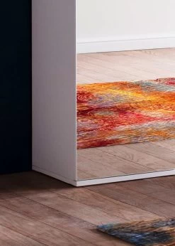 Garderobenschrank Mit Spiegel "Mirror" In Weiß Mit Spiegeltüren - Schuhschrank 37 X 191 Cm -Wohnwelt Verkauf 4917 3