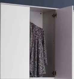 Garderobenschrank Mit Spiegel "Mirror" In Weiß Mit Spiegeltüren - Schuhschrank 74 X 191 Cm -Wohnwelt Verkauf 4918 3