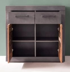 Kommode Indy In Used Wood Shabby Mit Matera Grau 82 X 86 Cm -Wohnwelt Verkauf 4940 5