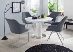 2 X Stuhl Madita In Graublau Kunstleder Und Edelstahl 4-Fuß Eckig Esszimmerstuhl 2er Set Armlehnenstuhl Schalenstuhl 11 2 X Stuhl Madita In Graublau Kunstleder Und Edelstahl 4-Fuß Eckig Esszimmerstuhl 2er Set Armlehnenstuhl Schalenstuhl -Wohnwelt Verkauf 5069 4