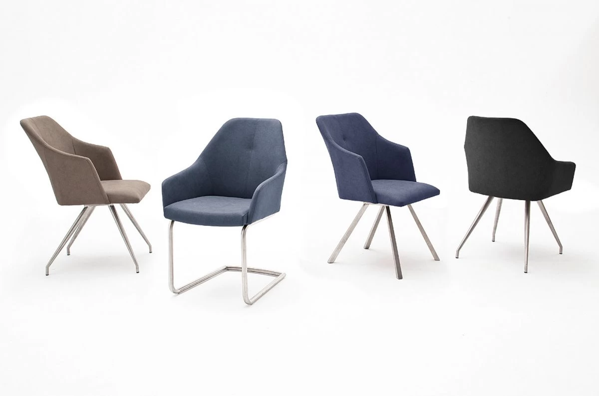 2 X Stuhl Madita In Graublau Kunstleder Und Edelstahl 4-Fuß Eckig Esszimmerstuhl 2er Set Armlehnenstuhl Schalenstuhl 7 2 X Stuhl Madita In Graublau Kunstleder Und Edelstahl 4-Fuß Eckig Esszimmerstuhl 2er Set Armlehnenstuhl Schalenstuhl – Bild 5