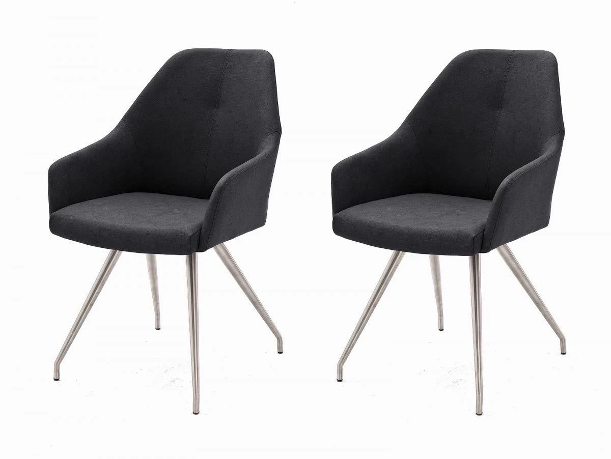2 X Stuhl Madita In Anthrazit Kunstleder Und Edelstahl 4-Fuß Oval Esszimmerstuhl 2er Set Armlehnenstuhl Schalenstuhl 8 2 X Stuhl Madita In Anthrazit Kunstleder Und Edelstahl 4-Fuß Oval Esszimmerstuhl 2er Set Armlehnenstuhl Schalenstuhl – Bild 6