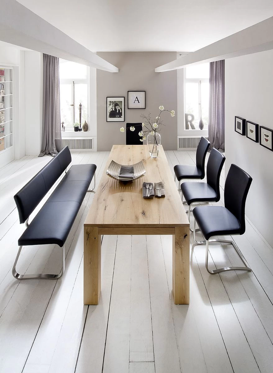 2 X Stuhl Arco In Schwarz Kunstleder Und Edelstahl Freischwinger Flachrohr Esszimmerstuhl 2er Set 6 2 X Stuhl Arco In Schwarz Kunstleder Und Edelstahl Freischwinger Flachrohr Esszimmerstuhl 2er Set – Bild 4