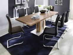 2 X Stuhl Arco In Weiß Leder Und Edelstahl Freischwinger Flachrohr Esszimmerstuhl 2er Set -Wohnwelt Verkauf 5104 4