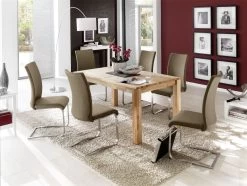 2 X Stuhl Arco In Cappuccino Leder Und Edelstahl Freischwinger Flachrohr Esszimmerstuhl 2er Set 11 2 X Stuhl Arco In Cappuccino Leder Und Edelstahl Freischwinger Flachrohr Esszimmerstuhl 2er Set -Wohnwelt Verkauf 5107 4