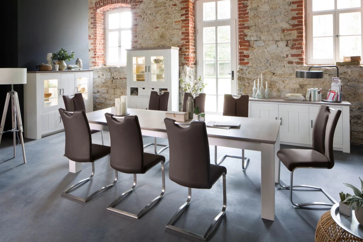 2 X Stuhl Artos In Cappuccino Kunstleder Und Edelstahl Freischwinger Mit Griffloch Flachrohr Esszimmerstuhl 2er Set 7 2 X Stuhl Artos In Cappuccino Kunstleder Und Edelstahl Freischwinger Mit Griffloch Flachrohr Esszimmerstuhl 2er Set – Bild 5