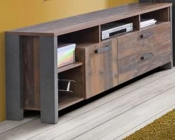TV-Lowboard Clif In Old Used Wood Shabby Mit Beton Grau TV-Unterteil Vintage 161 X 64 Cm -Wohnwelt Verkauf 5458 3