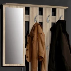 Garderoben Set "Foxi" 2-teilig Eiche Sonoma Hell Und Weiß 98 X 180 Cm