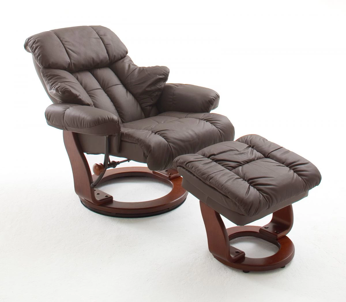 Relaxsessel Calgary In Braun Leder Und Walnuss Mit Hocker Funktionssessel 90 X 104 Cm Schlafsessel Fernsehsessel 3 Relaxsessel Calgary In Braun Leder Und Walnuss Mit Hocker Funktionssessel 90 X 104 Cm Schlafsessel Fernsehsessel