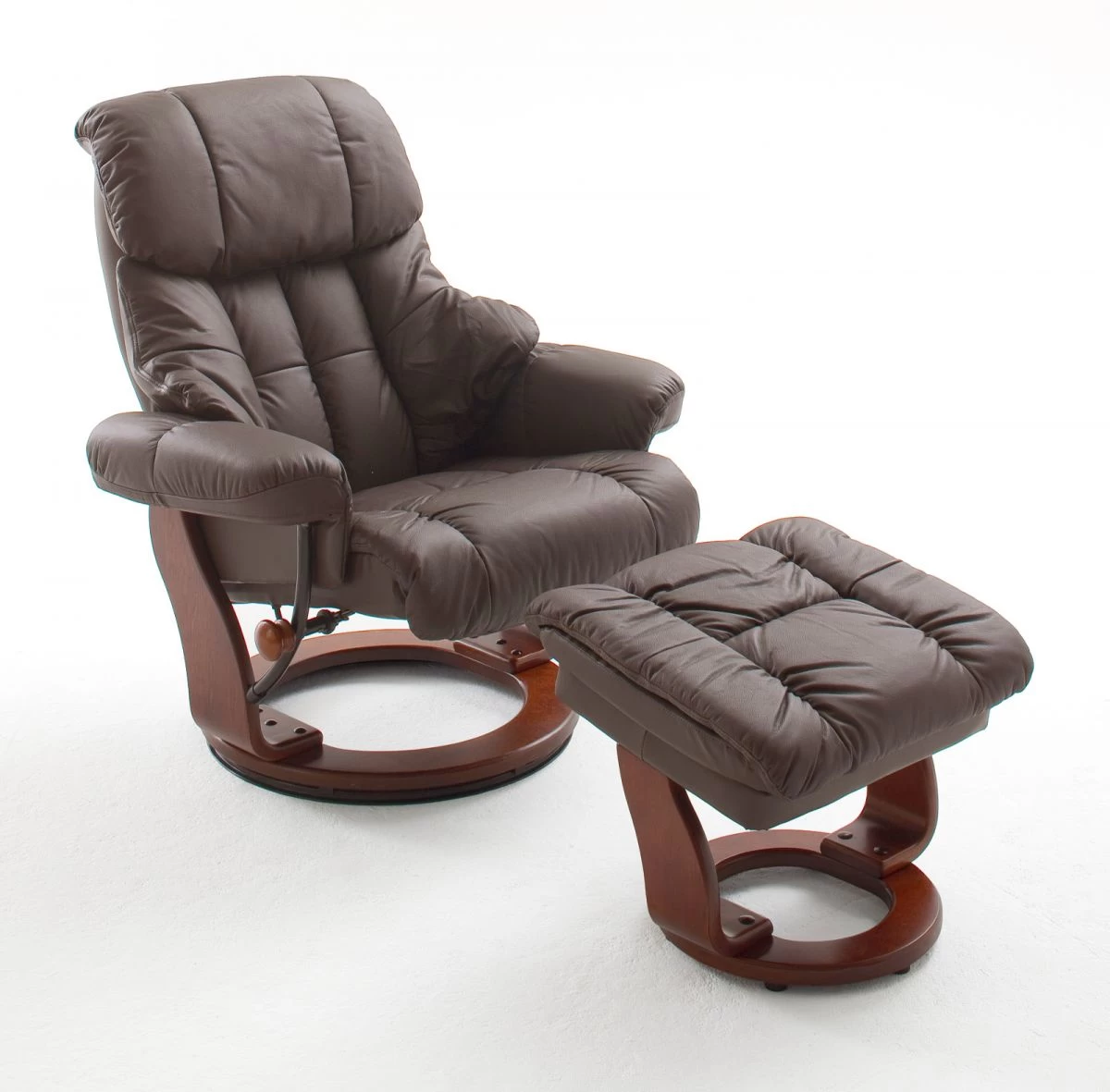 Relaxsessel Calgary In Braun Leder Und Walnuss Mit Hocker Funktionssessel 90 X 104 Cm Schlafsessel Fernsehsessel 8 Relaxsessel Calgary In Braun Leder Und Walnuss Mit Hocker Funktionssessel 90 X 104 Cm Schlafsessel Fernsehsessel – Bild 6