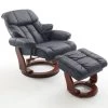 Relaxsessel Calgary In Schwarz Leder Und Walnuss Mit Hocker Funktionssessel 90 X 104 Cm Schlafsessel Fernsehsessel 2 Relaxsessel Calgary In Schwarz Leder Und Walnuss Mit Hocker Funktionssessel 90 X 104 Cm Schlafsessel Fernsehsessel -Wohnwelt Verkauf 5707 1