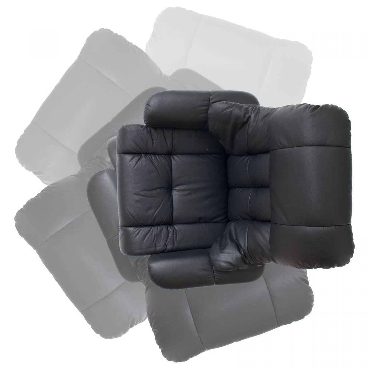 Relaxsessel Calgary In Schwarz Leder Und Walnuss Mit Hocker Funktionssessel 90 X 104 Cm Schlafsessel Fernsehsessel 5 Relaxsessel Calgary In Schwarz Leder Und Walnuss Mit Hocker Funktionssessel 90 X 104 Cm Schlafsessel Fernsehsessel – Bild 3