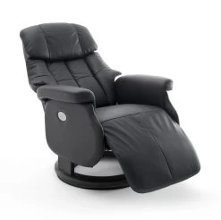 Relaxsessel Calgary XL In Schwarz Leder Elektrisch Verstellbar Funktionssessel Bis 150 Kg Fernsehsessel 82 X 111 Cm