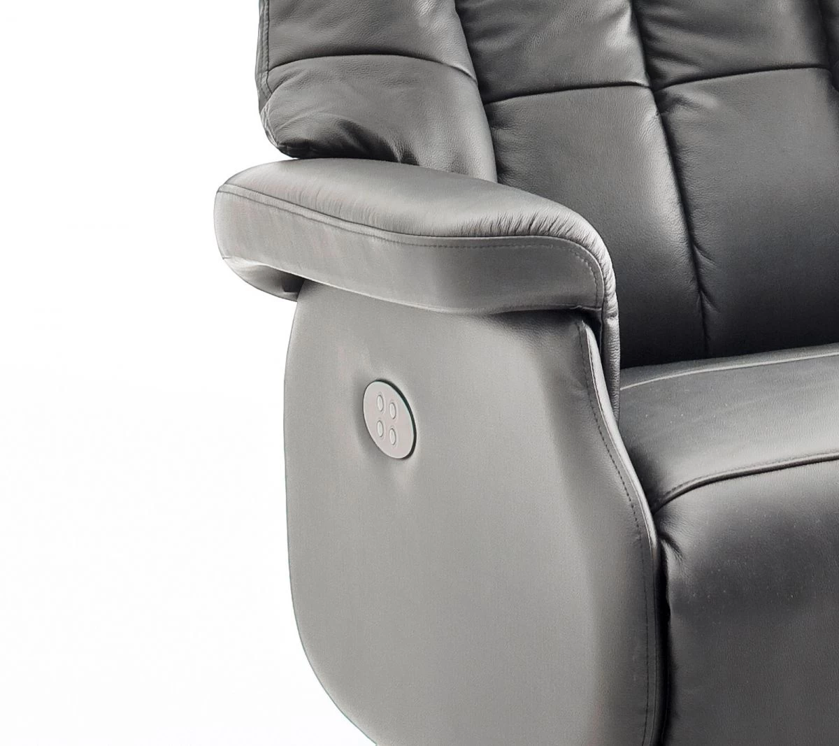 Relaxsessel Calgary XL In Schlamm Grau Leder Und Schwarz Elektrisch Verstellbar Funktionssessel Bis 150 Kg Fernsehsessel 82 X 111 Cm 4 Relaxsessel Calgary XL In Schlamm Grau Leder Und Schwarz Elektrisch Verstellbar Funktionssessel Bis 150 Kg Fernsehsessel 82 X 111 Cm – Bild 2