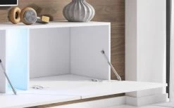 TV Lowboard "Space" In Grau Hochglanz Lack TV Unterteil Hängend / Stehend XXL-Board 240 Cm Mit LED -Wohnwelt Verkauf 5838 3