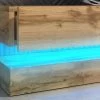 TV Lowboard "Bird" In Wotan Eiche Dekor 2-teilig 140 X 45 Cm Hängend Mit Beleuchtung -Wohnwelt Verkauf 5853 1