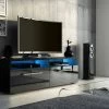 TV-Lowboard "Rhine" In Schwarz Hochglanz TV-Unterteil Inkl. LED 100 Cm -Wohnwelt Verkauf 5891 1