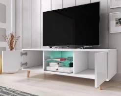 TV-Lowboard Norway-1 In Hochglanz Grau Und Weiß TV-Unterteil Skandinavisch 140 X 45 Cm Fernsehtisch 12 TV-Lowboard Norway-1 In Hochglanz Grau Und Weiß TV-Unterteil Skandinavisch 140 X 45 Cm Fernsehtisch -Wohnwelt Verkauf 5908 5