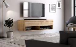 TV-Lowboard "Epsom" In Wotan Eiche TV Unterteil Hängend 100 X 30 Cm