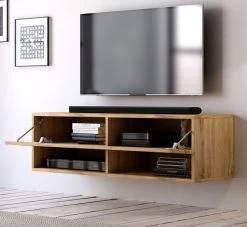 TV-Lowboard "Epsom" In Wotan Eiche TV Unterteil Hängend 100 X 30 Cm -Wohnwelt Verkauf 5994 5