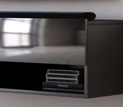 TV-Lowboard "Epsom" In Schwarz Hochglanz TV Unterteil Hängend 140 X 30 Cm -Wohnwelt Verkauf 5999 3