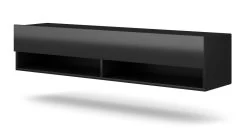 TV-Lowboard "Epsom" In Schwarz Hochglanz TV Unterteil Hängend 140 X 30 Cm -Wohnwelt Verkauf 5999 6