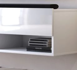 TV-Lowboard "Epsom" In Weiß Hochglanz XL TV Unterteil Hängend 200 X 30 Cm -Wohnwelt Verkauf 6005 2