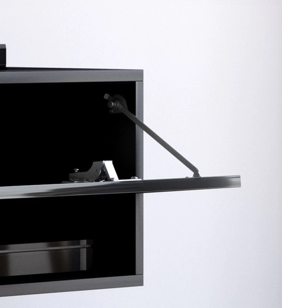 TV-Lowboard "Epsom" In Schwarz Hochglanz XXL TV Unterteil Hängend 280 X 30 Cm 5 TV-Lowboard "Epsom" In Schwarz Hochglanz XXL TV Unterteil Hängend 280 X 30 Cm – Bild 3