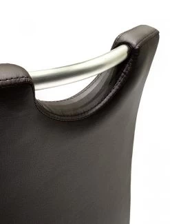 Barstuhl "Alesi" In Braun Kunstleder Und Edelstahl Gebürstet Barhocker Höhenverstellbar -Wohnwelt Verkauf 6020 3