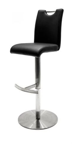 Barstuhl "Alesi" In Schwarz Kunstleder Und Edelstahl Gebürstet Barhocker Höhenverstellbar 13 Barstuhl "Alesi" In Schwarz Kunstleder Und Edelstahl Gebürstet Barhocker Höhenverstellbar -Wohnwelt Verkauf 6023 6