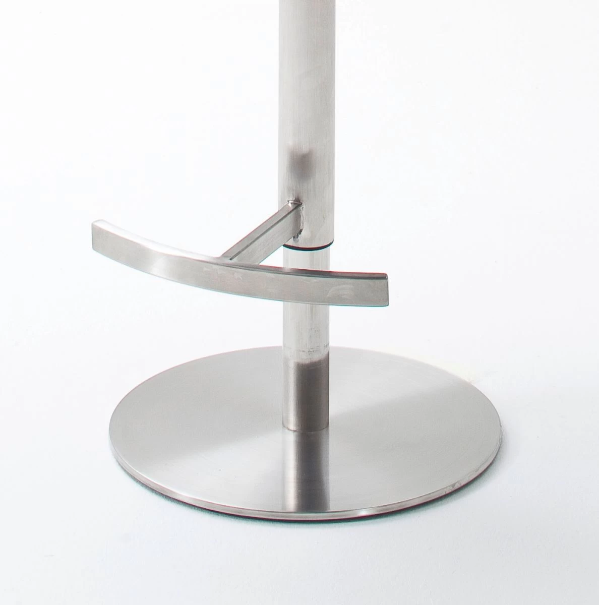 Barstuhl "Rabea" In Grau Vintage Lederlook Und Edelstahl Gebürstet Barhocker Mit Griff Höhenverstellbar 5 Barstuhl "Rabea" In Grau Vintage Lederlook Und Edelstahl Gebürstet Barhocker Mit Griff Höhenverstellbar – Bild 3