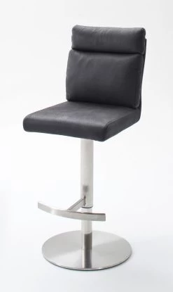 Barstuhl "Rabea" In Grau Vintage Lederlook Und Edelstahl Gebürstet Barhocker Mit Griff Höhenverstellbar 11 Barstuhl "Rabea" In Grau Vintage Lederlook Und Edelstahl Gebürstet Barhocker Mit Griff Höhenverstellbar -Wohnwelt Verkauf 6032 5