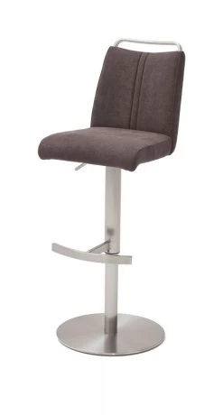 Barstuhl "Giulia" In Braun Feingewebe Und Edelstahl Gebürstet Barhocker Mit Griffleiste Höhenverstellbar 13 Barstuhl "Giulia" In Braun Feingewebe Und Edelstahl Gebürstet Barhocker Mit Griffleiste Höhenverstellbar -Wohnwelt Verkauf 6040 6