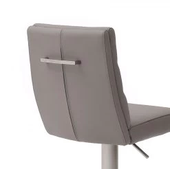 Barstuhl "Giulia" In Anthrazit Nubuklederoptik Und Edelstahl Gebürstet Barhocker Mit Griff Hinten Höhenverstellbar -Wohnwelt Verkauf 6051 3