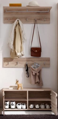 Garderobe "Malea" Set 3-teilig In Eiche San Remo 88 X 188 Cm -Wohnwelt Verkauf 6343 5