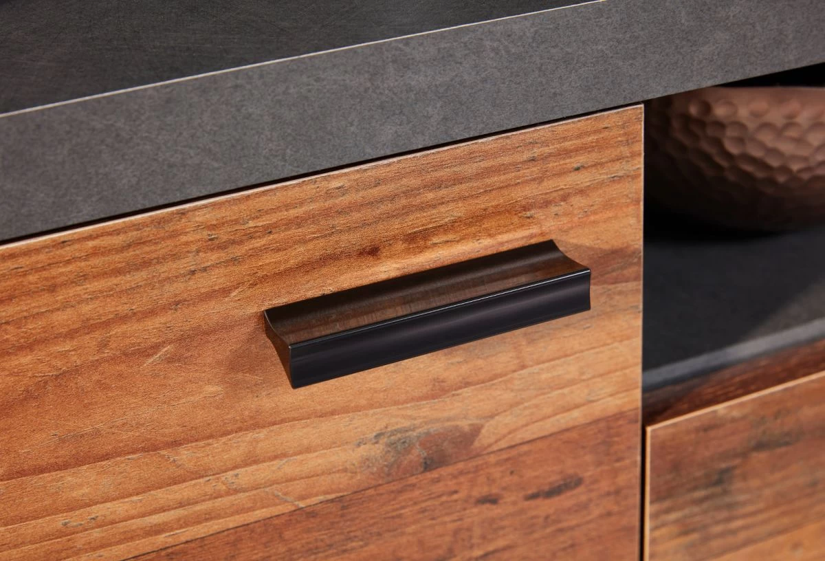 TV-Lowboard Mood In Old Used Wood Design Mit Matera Grau Fernsehtisch Shabby 180 X 66 Cm TV In Komforthöhe 4 TV-Lowboard Mood In Old Used Wood Design Mit Matera Grau Fernsehtisch Shabby 180 X 66 Cm TV In Komforthöhe – Bild 2