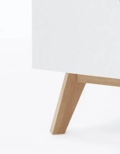 Garderobenkombination "Cervo" In Matt Weiß Echt Lack Mit Asteiche Massiv Garderobe Set 6-tlg. 297 X 196 Cm