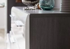 Garderobe Set 6-teilig "Line" In Hochglanz Weiß Und Sardegna Grau Rauchsilber Flur Garderobenkombination 250 X 191 Cm -Wohnwelt Verkauf 6743 2