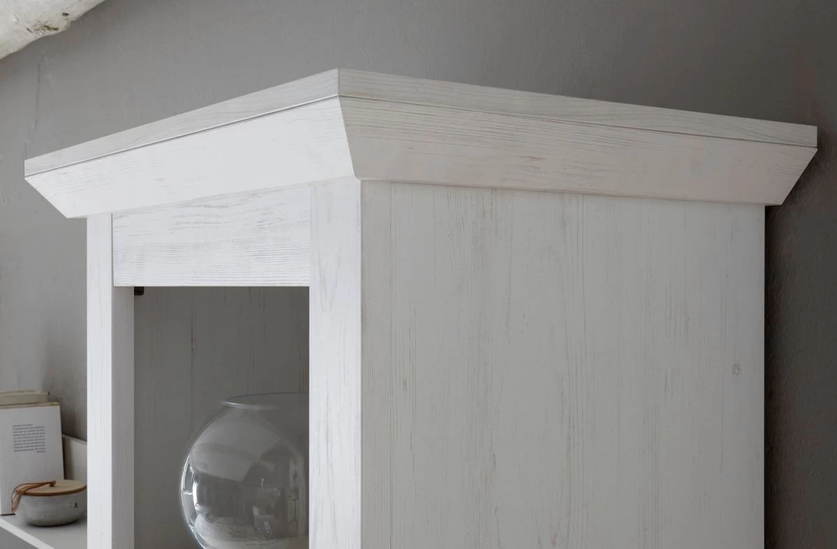 Kommode "Hooge" In Pinie Weiß Landhaus Mit Weinregal 63 X 100 Cm 5 Kommode "Hooge" In Pinie Weiß Landhaus Mit Weinregal 63 X 100 Cm – Bild 3