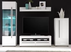 Kommode "Design-D" In Hochglanz Weiß Anrichte 60 X 126 Cm -Wohnwelt Verkauf 6989 3