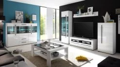 Kommode "Design-D" In Hochglanz Weiß Anrichte 60 X 126 Cm -Wohnwelt Verkauf 6989 4