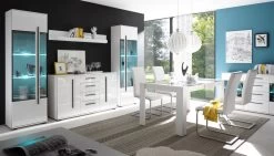 Kommode "Design-D" In Hochglanz Weiß Anrichte 60 X 126 Cm -Wohnwelt Verkauf 6989 5