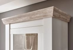 Garderobenkombination "Rovola" In Pinie Weiß / Oslo Pinie Landhaus Garderobe Set 3-tlg. 224 X 201 Cm -Wohnwelt Verkauf 7029 3